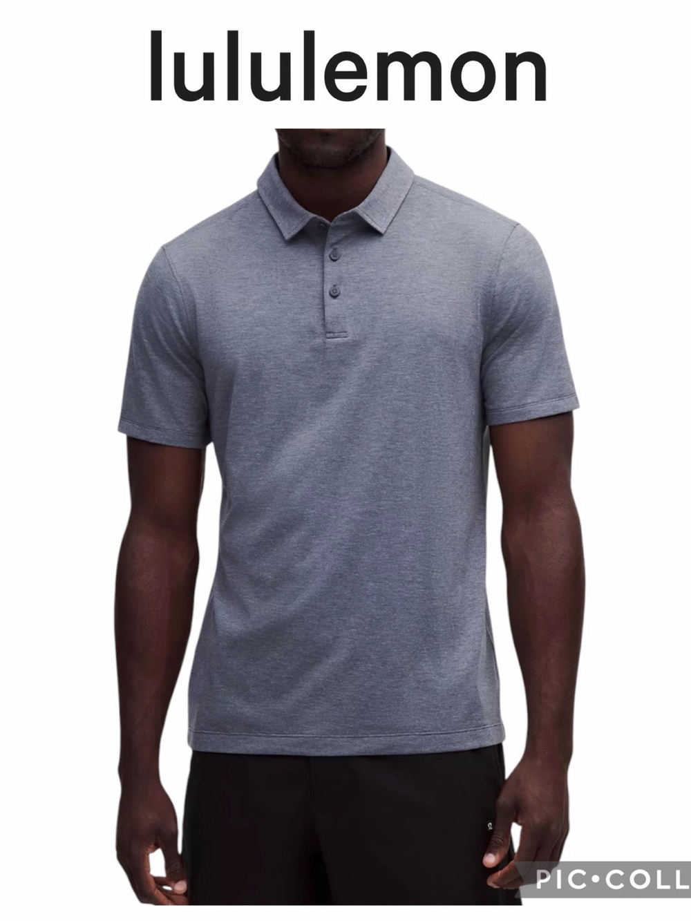 Lululemon Men Evolution Short Sleeve Polo Shirt gray size large